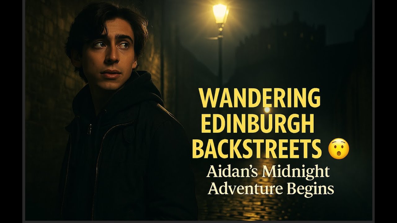 Edinburgh Scotland is spectacular - Part 1 with Aidan Gallagher on the back streets at night!