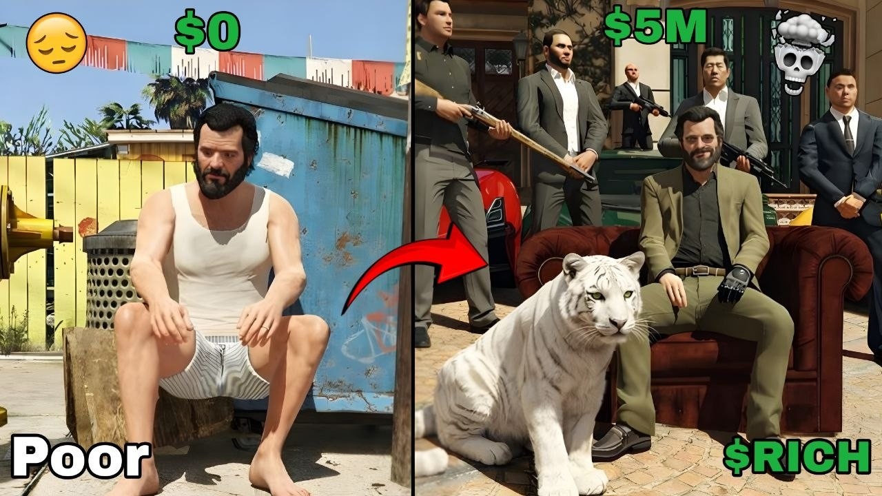 From Homeless to Millionaire in GTA 5 (Biggest Bank Heist) - YouTube