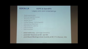 LUG 2018: EOFS update and ISC 2018 activities