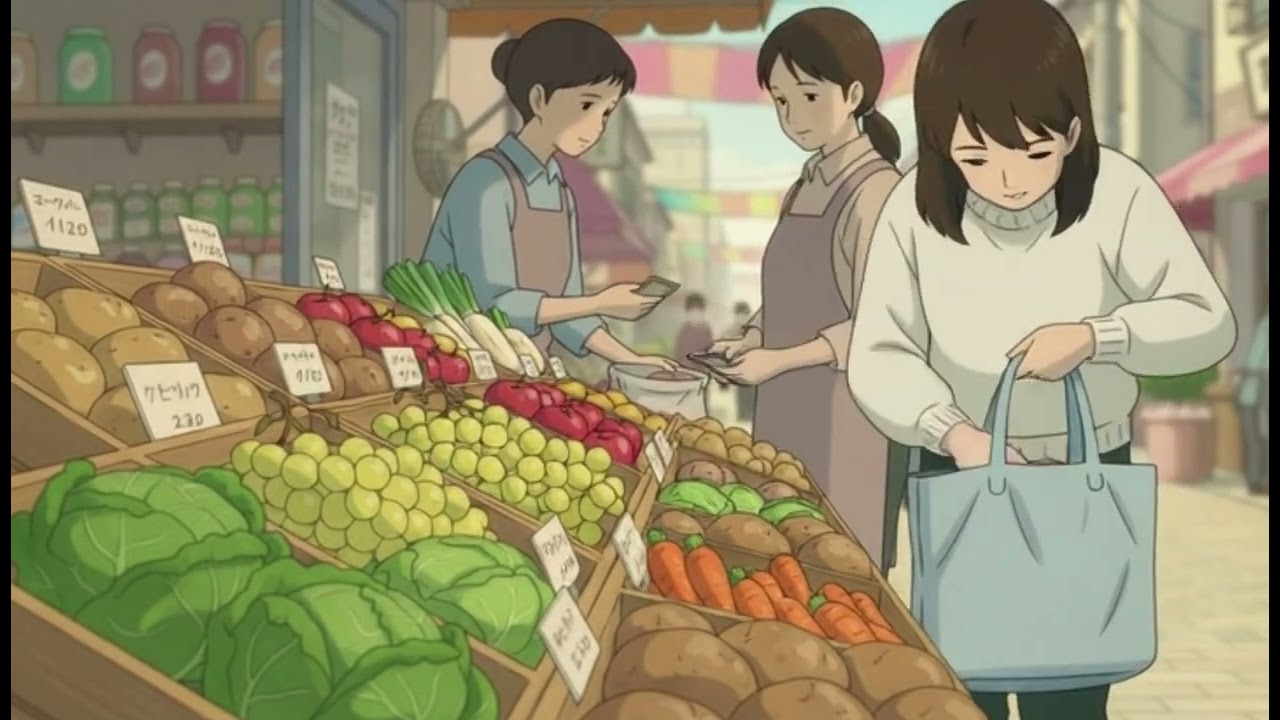 ☀️ Cozy Ghibli Afternoon Living Alone | Grocery shopping and Walk in Park 