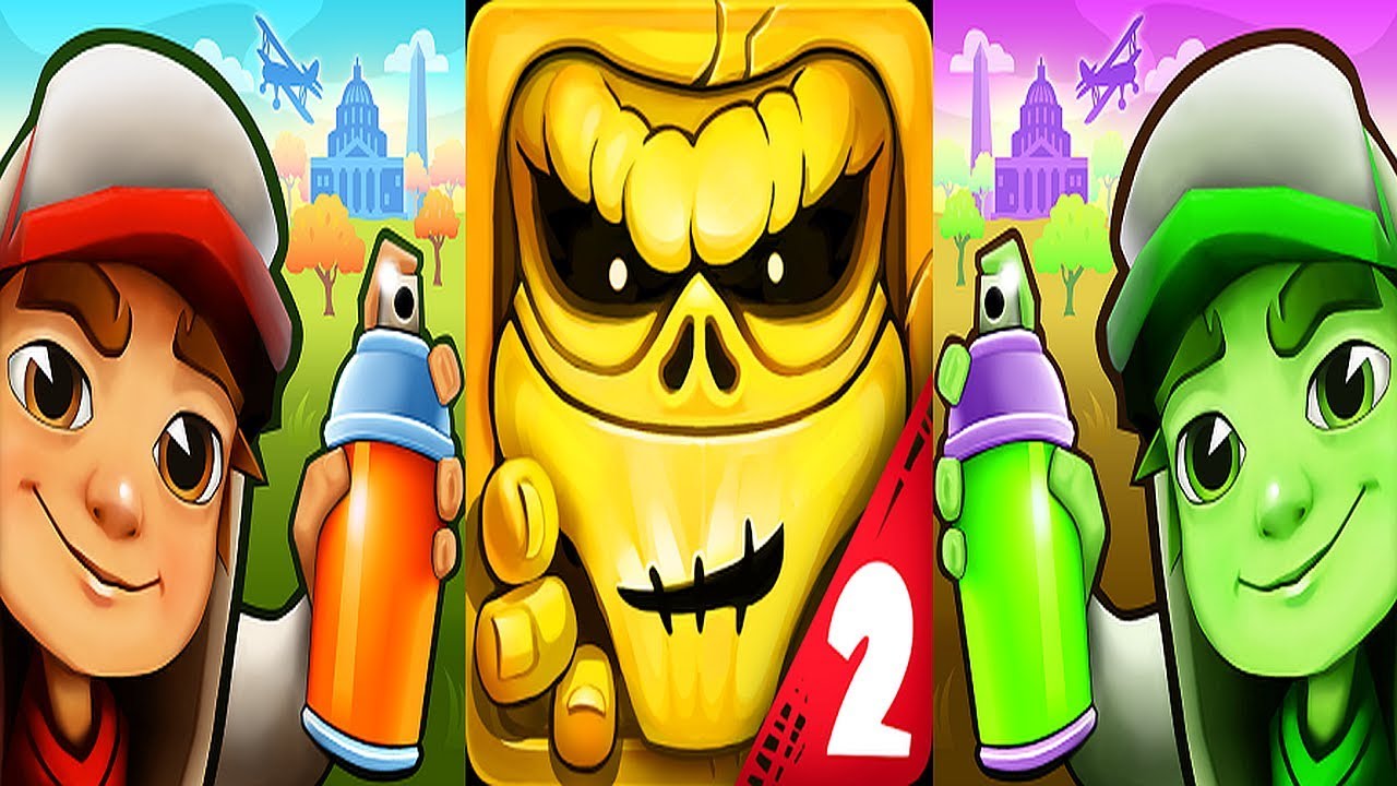 ZOMBIE RUN 2 (Compilation) vs SUBWAY SURFERS (Zombie Jake VS Zoe) .