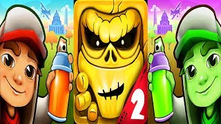 ZOMBIE RUN 2 (Compilation) vs SUBWAY SURFERS (Zombie Jake VS Zoe) screenshot 2