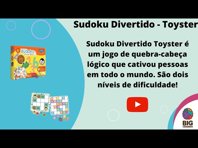 Jogo Educativo Sudoku Divertido - Toyster - Loja ToyMania