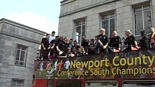 Newport County Holding Up The Cup.avi