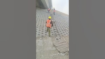 Smart ways for workers to install paving blocks #shorts