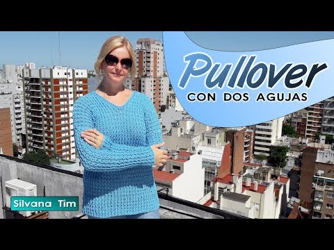 Pullover (Jersey) de algodón tejido con dos agujas # 655