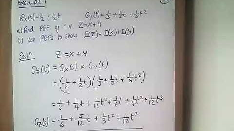 Sums of Independent Random Variables PGFs
