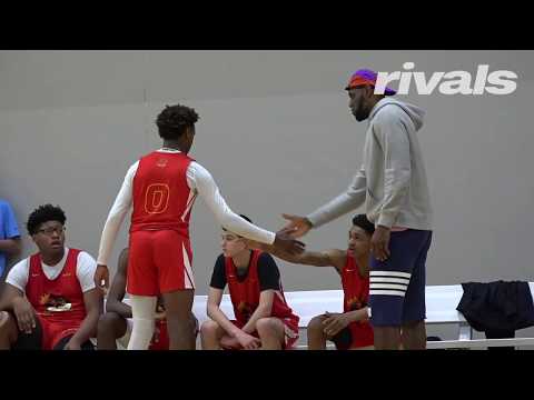 LeBron James coaching his son's AAU team