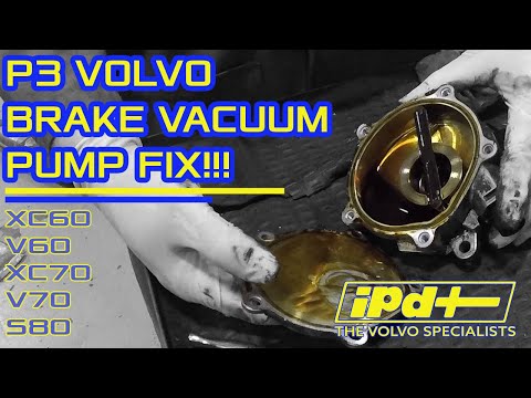 Volvo Brake Vacuum Pump Fix. P3 chassis Volvo S60, V70, XC60, XC70, V60, S80 models.