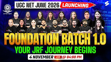 UGC NET June 2026 Batch Launch | UGC NET Foundation Batch 1.0 | UGC NET Jun 2026 Preparation