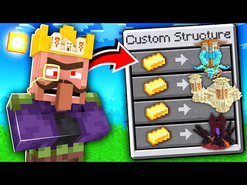 ماين كرافت بس القروي يعطينا قلاع جديده وغريبه Villagers Trade NEW Structures