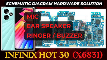 Infinix hot 30 (x6831) Speaker / Buzzer / Ringer and Mic problem solution Schematic Diagram | DMR