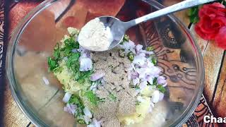 हलवाई से पूछकर मैंने बनाई Stuffing तवा कुलचा रेसिपी | Instant Chole Kulche Recipe GZKR