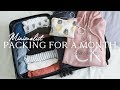 MINIMALIST PACKING FOR A MONTH OF TRAVEL | one month in a carry on