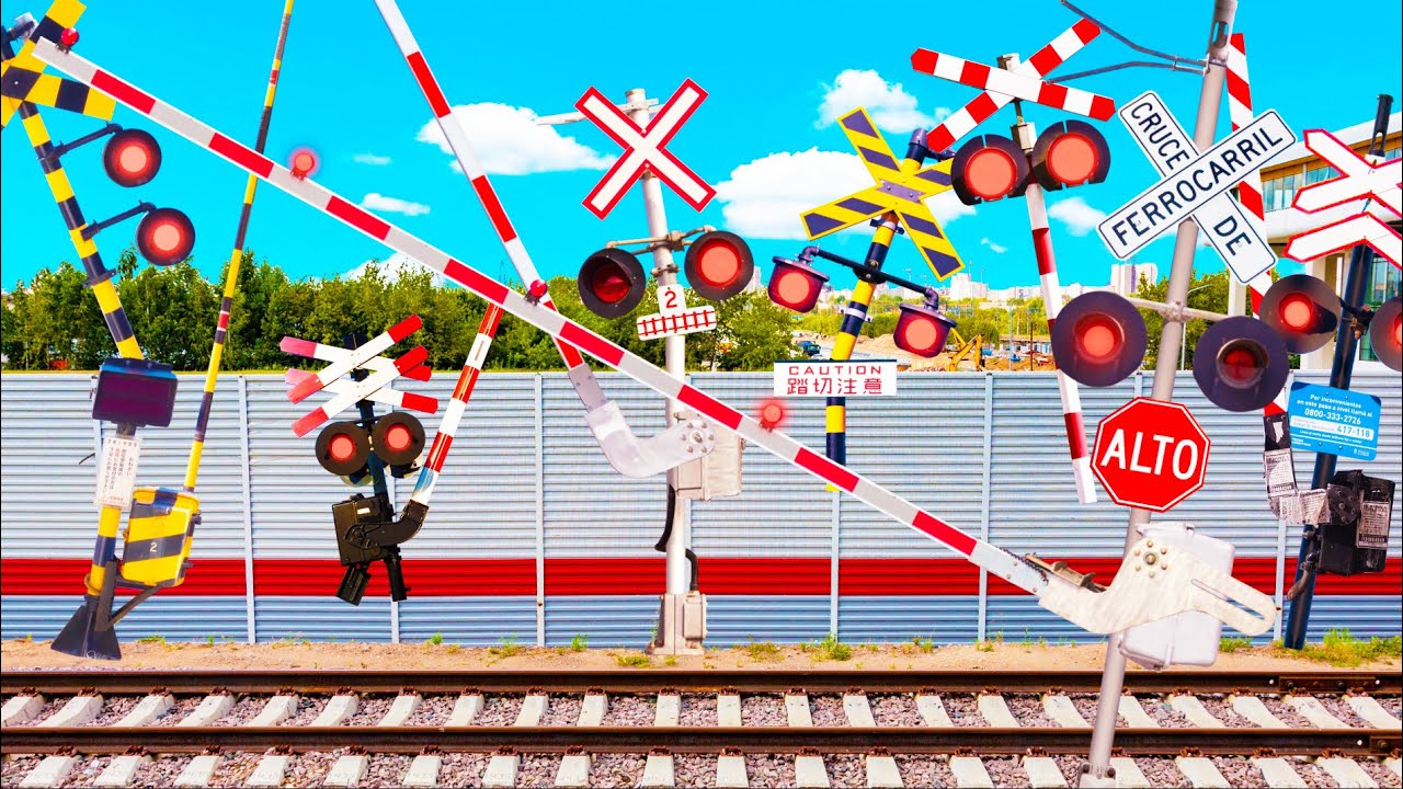 Railroad Crossing that Trains to Handle a Long and Heavy Barrier