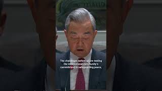 Wang Yi speaks at United Nations