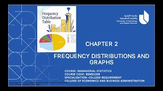 Frequency Distribution Tables - Managerial Statistics