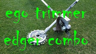 Ego 56v multi head string trimmer/edger combo review | Power rotary scissors landscape blade review