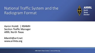 ARRL National Traffic System (NTS) and Radiogram Training - Apr 18 2020