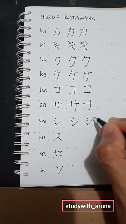 Belajar Bahasa Jepang MENULIS HURUF KATAKANA