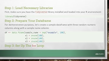 Automate Dataframe Value Extraction in R Using a for Loop
