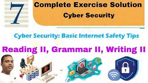 Class 10 || Unit 7 || Basic Internet Safety || Complete Exercise Solution