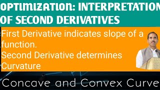 Optimization: Interpretation of Second derivatives