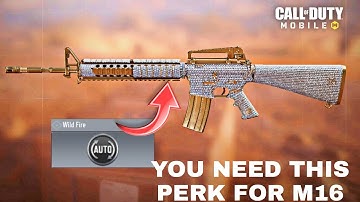 HOW TO UNLOCK NEW BROKEN WILD FIRE PERK FOR M16 IN CALL OF DUTY MOBILE COD MOBILE