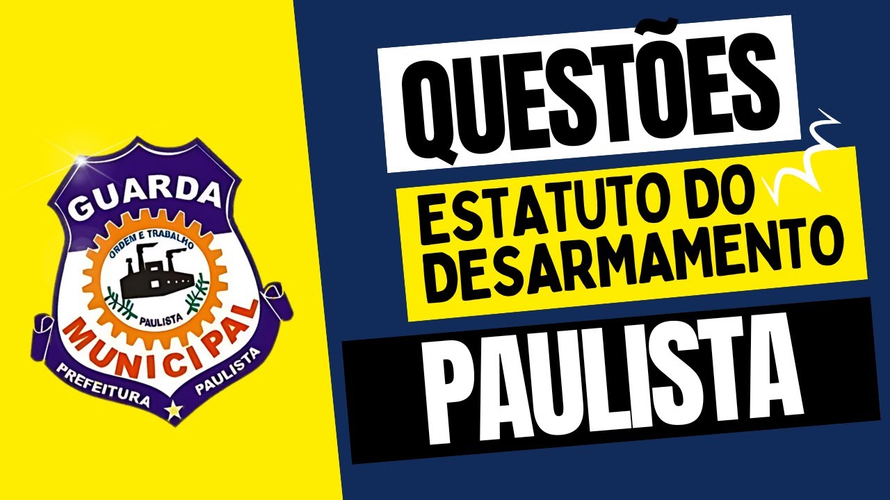🔴Questões MATADORAS do ESTATUTO DO DESARMAMENTO | GCM PAULISTA - PE