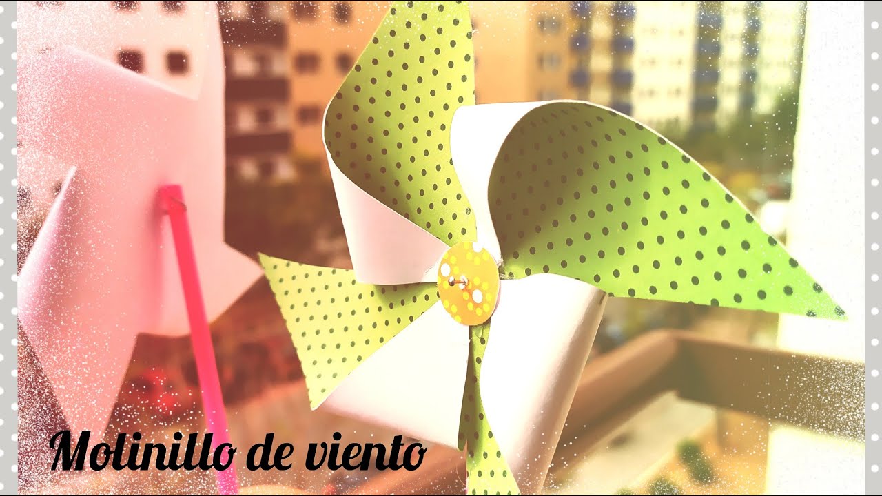 Como hacer MOLINILLO de viento de PAPEL 🌈🎏 YouTube