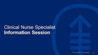 MSK Clinical Nurse Specialist (CNS) Information Session