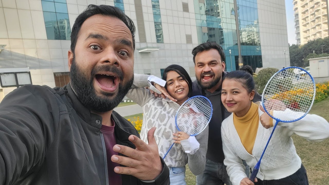 Office Break = Badminton Time 😂 | Corporate Fun Vlog | Candor TechSpace Gurgaon