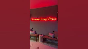 Watch the Installation of this Spectacular Red Neon Sign in this Home