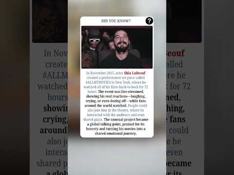 The Time Shia LaBeouf Watched All His Movies For 3 Days