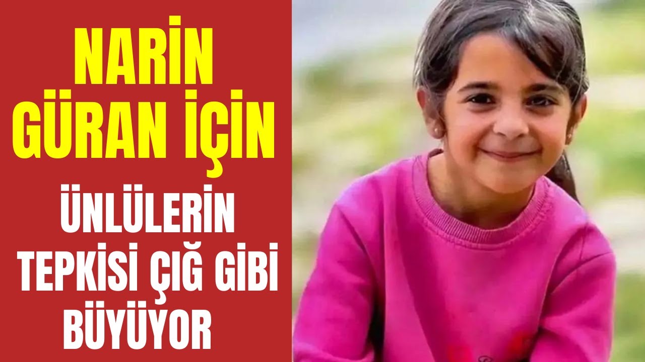 Tüm Türkiye'yi derinden yaralayan Narin Güran cinayetiyle ilgili ünlülerin tepkisi de büyük oldu...