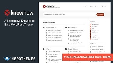 KnowHow - A Knowledge Base WordPress Theme Free Download