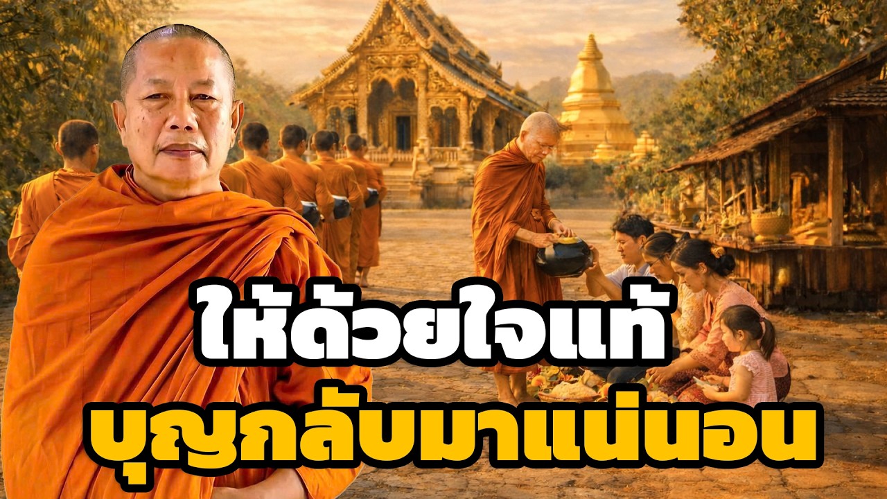 ให้ด้วยใจบริสุทธิ์  บุญจะกลับมาหาเอง ธรรมะคลายทุกข์ พระมหาบุญช่วย ปัญญาวชิโร