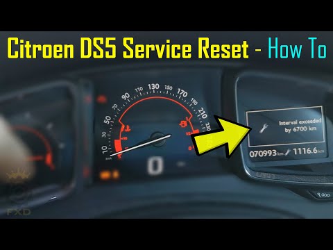 Citroen DS5 Service Warning Reset