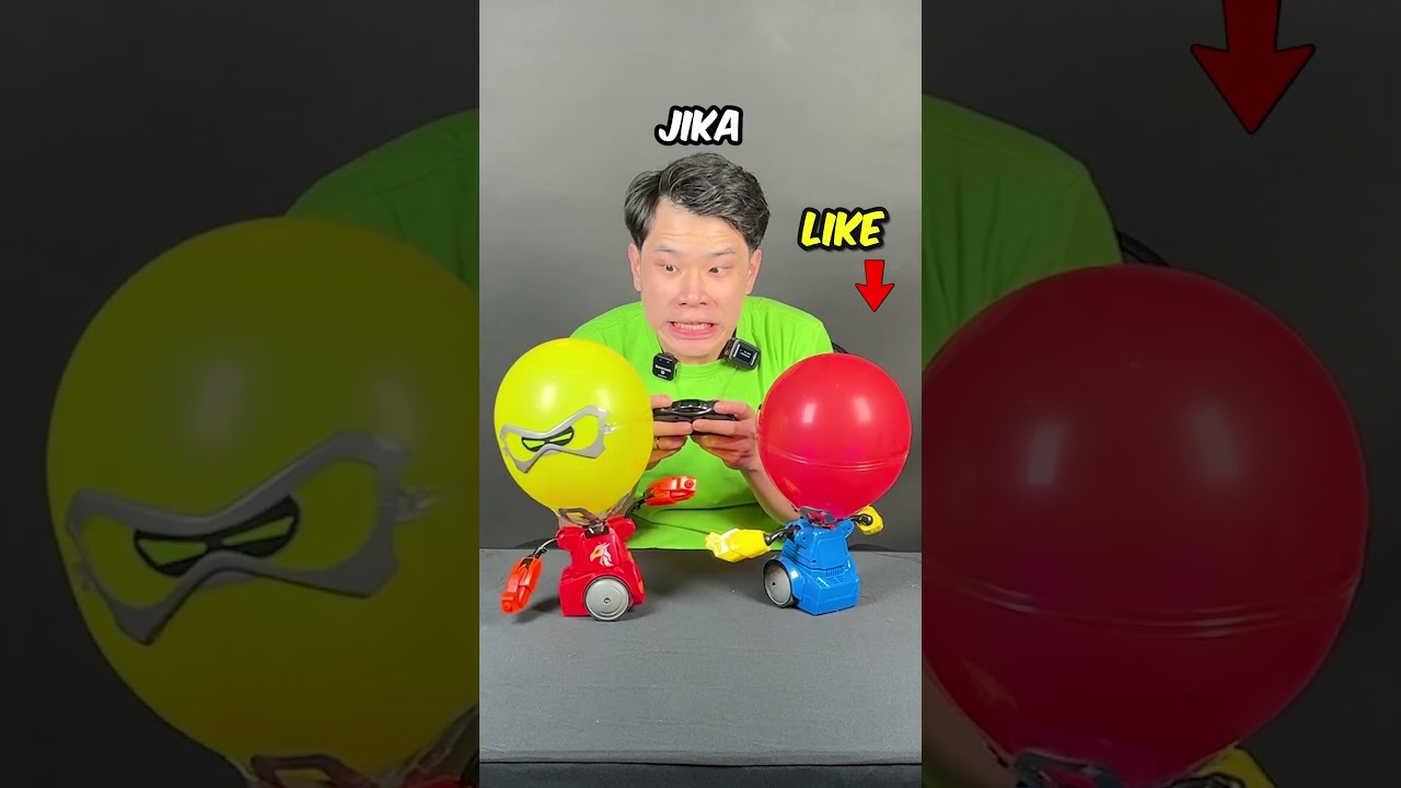 Robot Balon Merah Vs Kuning!