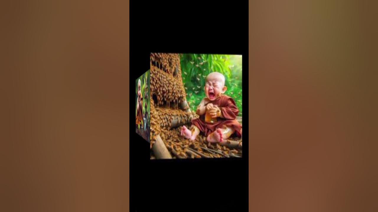 Little monk 🌲❄️💐🍁🌾🥀🥰🌿🌻🪴||#shorts #cute #baby
