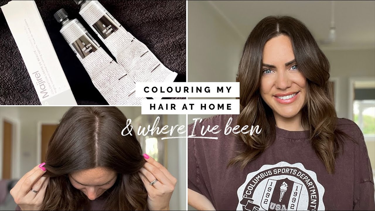 COLOURING MY HAIR AT HOME | BRUNETTE ROOT TOUCH UP & MAINTENANCE ...
