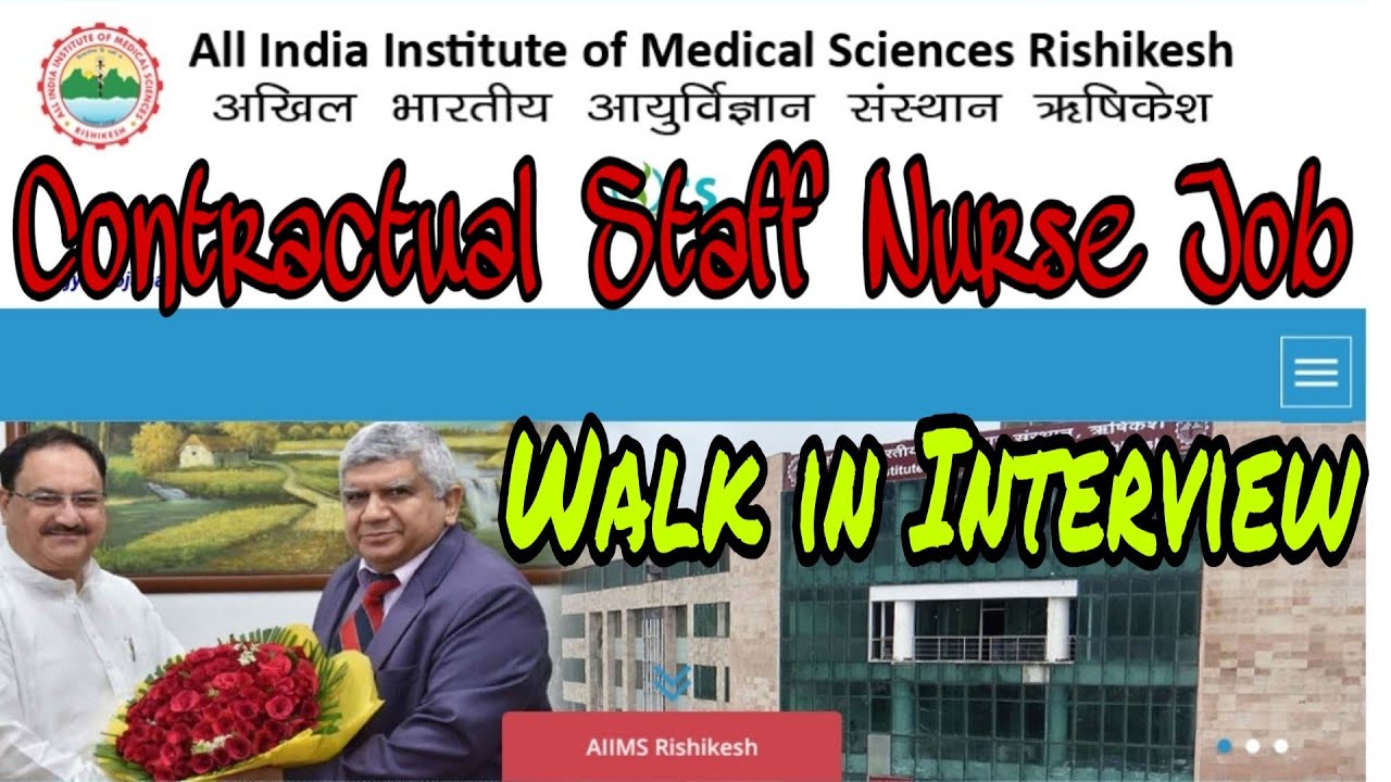 AIIMS Rishikesh Staff Nurse Recruitment 2019 || Staff nurse vacancy || Nursing officer vacancy