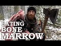 Eating BONE MARROW like CAVEMAN in the FOREST | 100-YEAR-OLD AXE!!! | Bow Drill Fire From Scratch