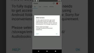 Smart Audiobook Player set Root folder in Android 10. screenshot 2