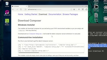 Installation de Composer pour regler les problemes de variables d