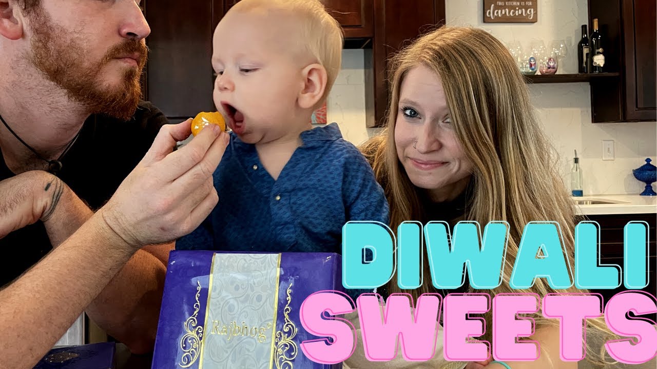 BABY eats DIWALI SWEETS!!