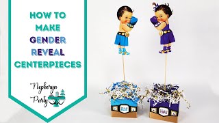 How to Make Gender Reveal Centerpieces | Boxing Babies Gender Reveal Decorations