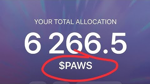 PAWS ALLOCATION CHECKER - Check Your PAWS 🐾 Final Balance