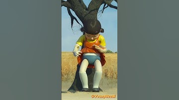 Squid Game Young-hee AI hilariously eat pizza, but where is it come from? #squidgame #comedy #pizza