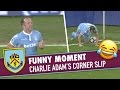 Funny  charlie adam slips taking corner